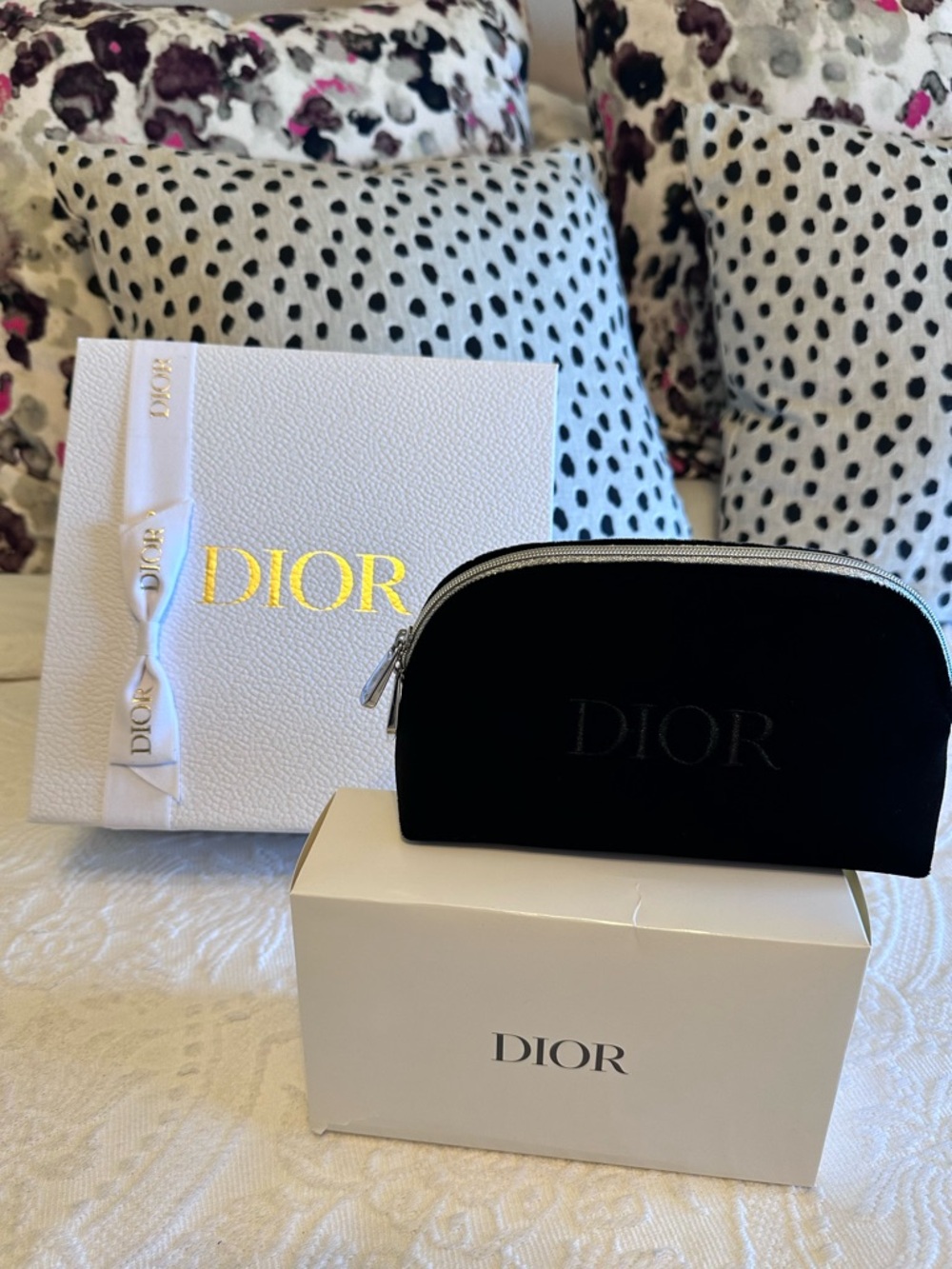 NEW Dior Black Trousse Noire Pouch and gift box bundle